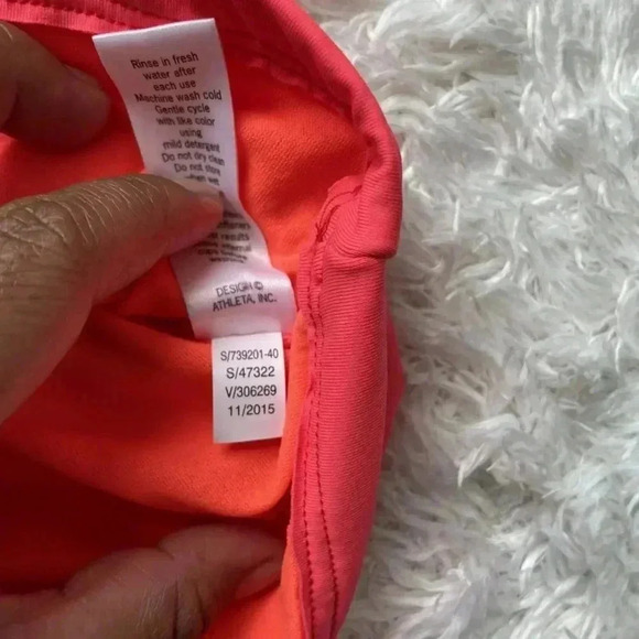Athleta Halter Swimming Tank Top Orange Size S - Picture 8 of 12